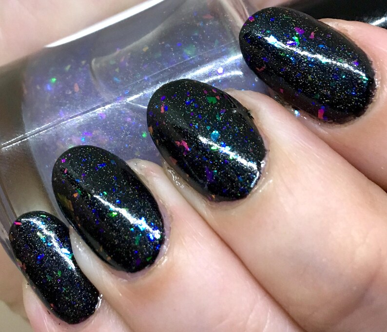 I Am In A Dream Nail Polish color-shifting flakie holo top coat / vegan / nontoxic / cruelty free image 7