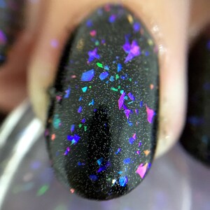 I Am In A Dream Nail Polish color-shifting flakie holo top coat / vegan / nontoxic / cruelty free image 2