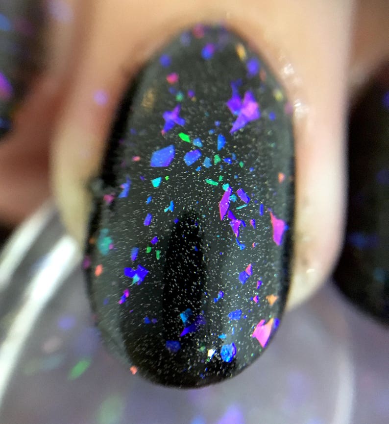 I Am In A Dream Nail Polish color-shifting flakie holo top coat / vegan / nontoxic / cruelty free image 2