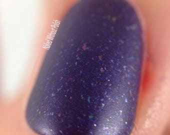 Bow Ties Are Cool Nail Polish - matte metallic purple with metallic flakies / vegan / nontoxic / cruelty free