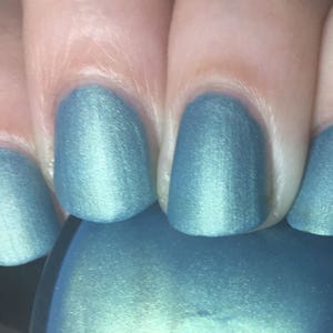 Rules of Acquisition Nail Polish matte brilliant metallic blue-green / vegan / nontoxic / cruelty free image 3