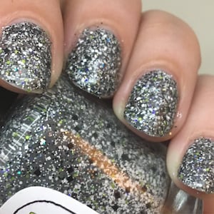 Resistance Is Futile Nail Polish - glow in the dark, black white and neon green matte / vegan / nontoxic / cruelty free