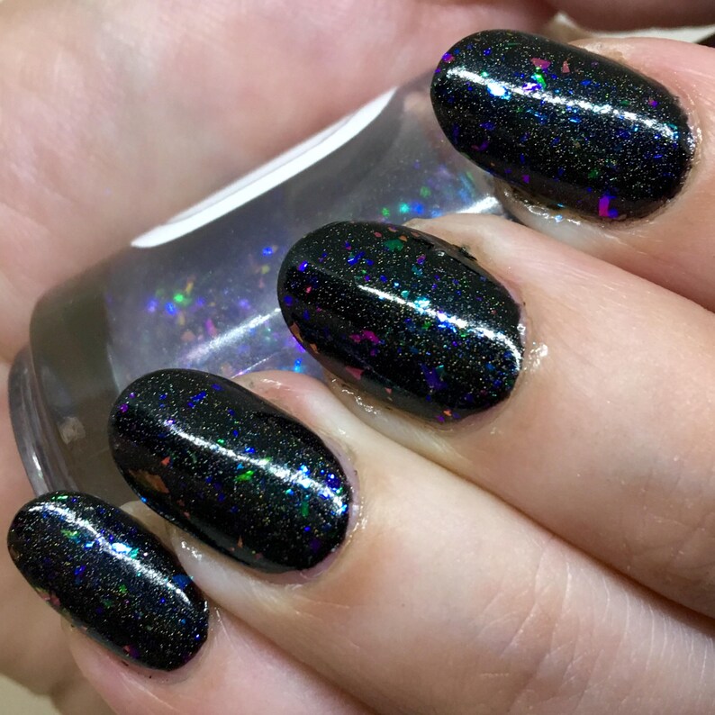 I Am In A Dream Nail Polish color-shifting flakie holo top coat / vegan / nontoxic / cruelty free image 6