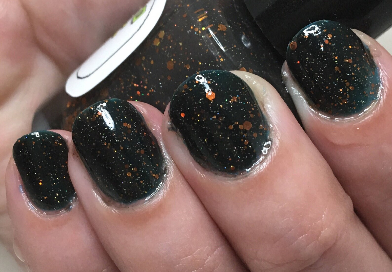 The Maze Nail Polish Thermal Blacktoclear With Copper Holo Etsy