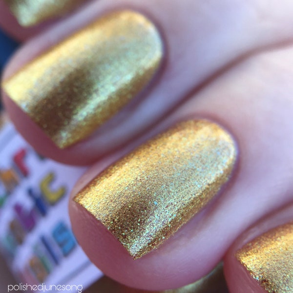 The Sound of Drums Nail Polish - metallic chromatic gold