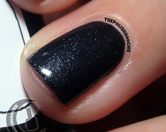 Into the Black Nail Polish - very special shimmery black / vegan / nontoxic / cruelty free