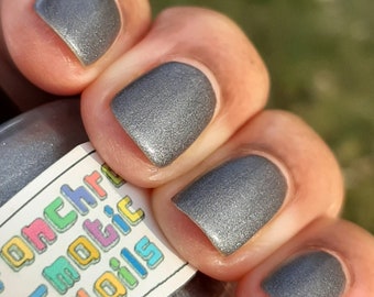 The Oncoming Storm Nail Polish - matte metallic pewter