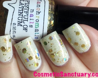 Fistful of Latinum Nail Polish - holographic gold glitter top coat / vegan / nontoxic / cruelty free