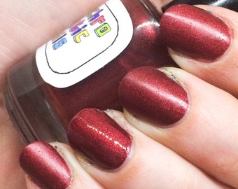 Devil Got My Woman Nail Polish - matte deep red