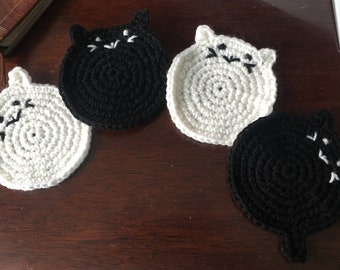 Cute Kitty Coaster Easy Crochet Pattern