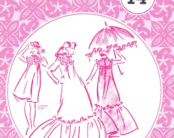 Mönster Pacifica 3061 Sömnadsmönster - Vintage Hawaiiansk Muu Muu-klänning från 1970-talet