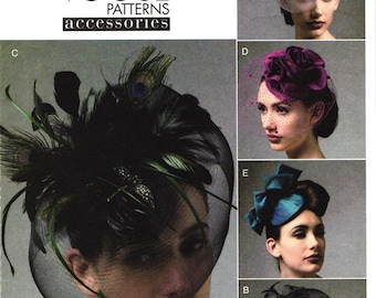Vogue Patterns V8868 Fascinatorhattar Symönster