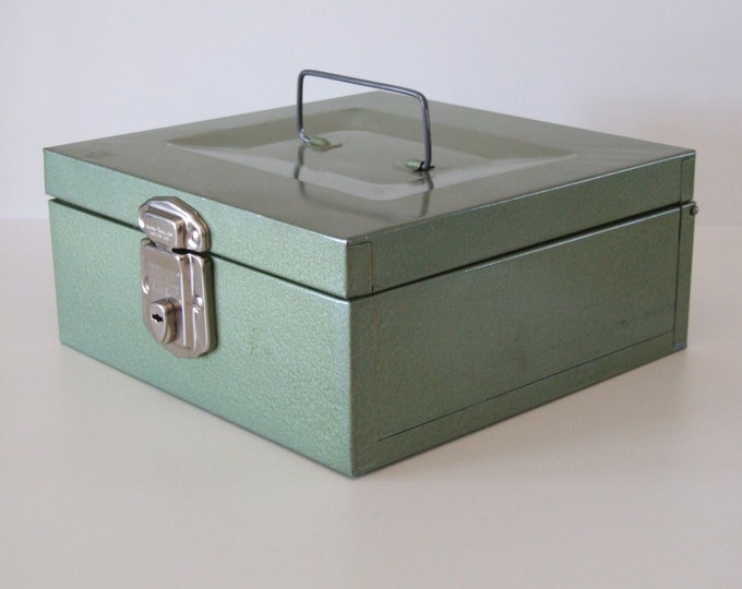 Vintage Industrial Green Metal File Box Hamilton Skotch Corp. Etsy