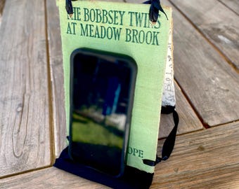 Upcycled Bobbsey Twins Book iPhone Stand: Vintage Book Cover Holder