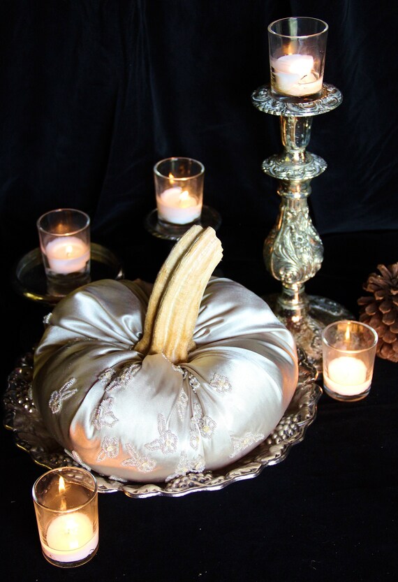Velvet Pumpkins Fall Wedding Centerpiece White Pumpkins Fall Etsy