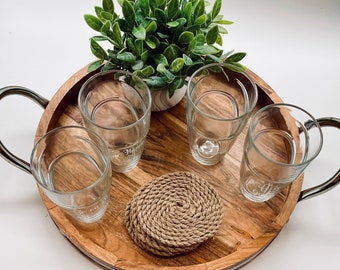 Four Wave Glass Tumblers/Different Saying on each Glass