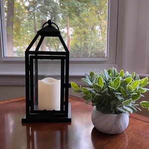 Black Custom Lantern/Memorial Gift, Bereavement Gift, Wedding Gift, Christmas Gift, Mom Gift, Housewarmimg Gift