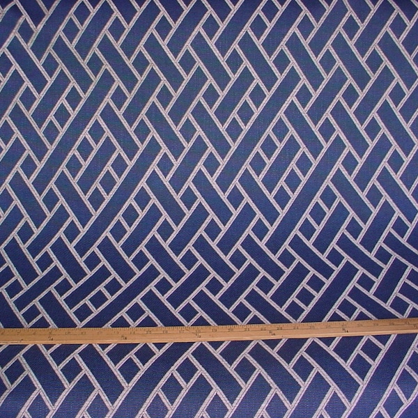 2-1/8 yards Brunschwig et Fils / Gaston y Daniela GDT-5374 Nairobi Azul Oscuro - Baltic Crosshatch Upholstery Drapery Fabric - Free Shipping