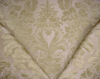 12 yards Cowtan Tout / Colefax and Fowler 10987 Rossini in Willow - Silk / Linen Floral Damask  Upholstery Drapery Fabric - Free Shipping