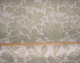 15 yards Cowtan & Tout / Colefax Fowler Amarantha 11024 in Willow - Andalusian / Spanish Floral Linen Upholstery Fabric - Free Shipping