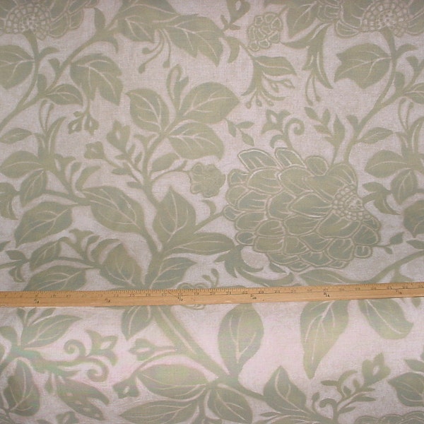 11-1/4 yards Cowtan & Tout / Colefax Fowler Amarantha 11024 in Willow - Andalusian / Spanish Floral Linen Upholstery Fabric - Free Shipping