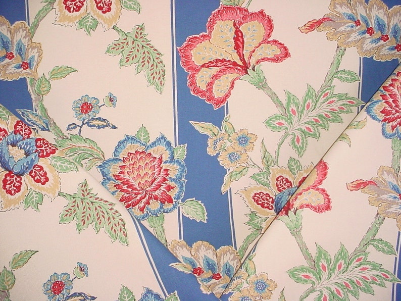 Free Shipping 3-18 yards Guell Lamadrid Minnesota Rare Spanish Floral Luxury Printed Cotton Drapery Upholstery Fabric