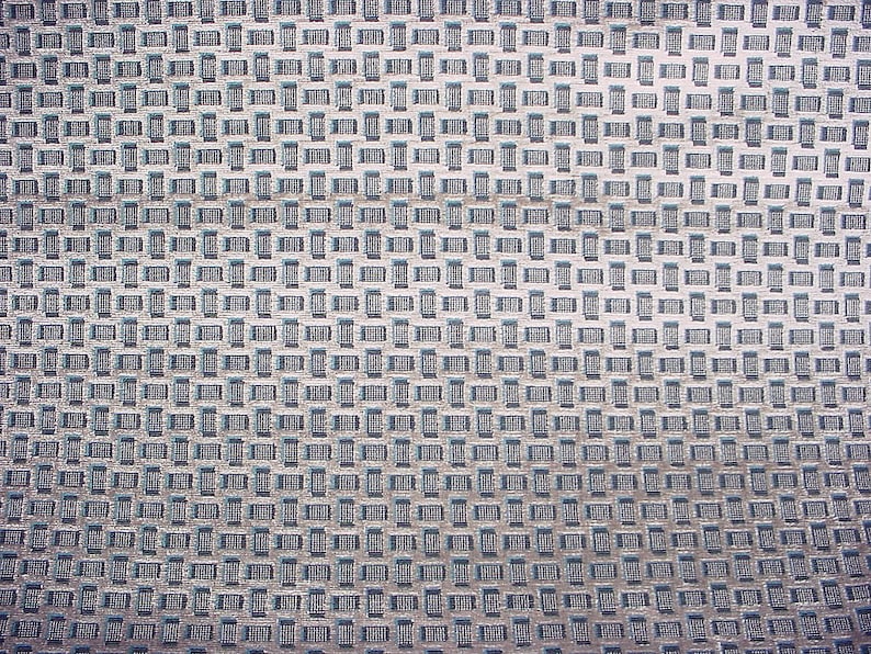 Luxurious Silver Blue Textured Lattice Velvet Upholstery Fabric Free Shipping 4-12 yards Jim Thompson JT013705 Quadrato in Zinc