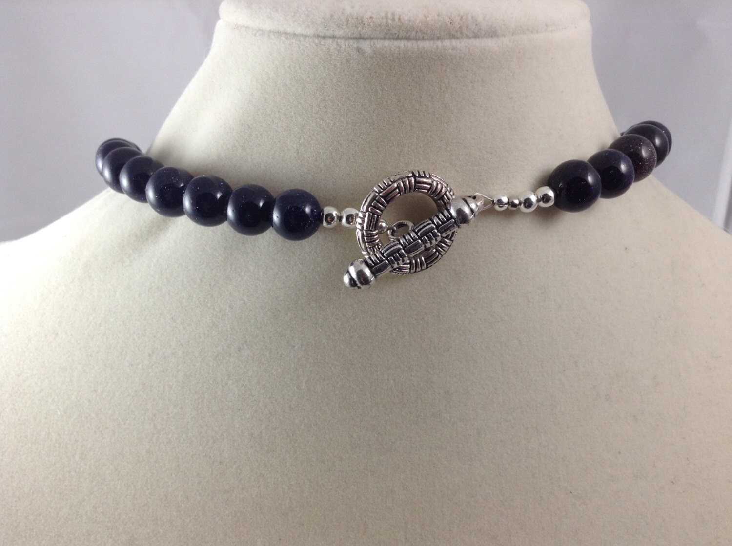 Blue - GS Stone Embedded Pendant Necklace 21