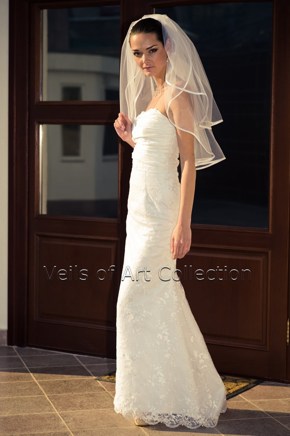NWT 2T Elbow Bridal Wedding Veil 3/8 display picture 2