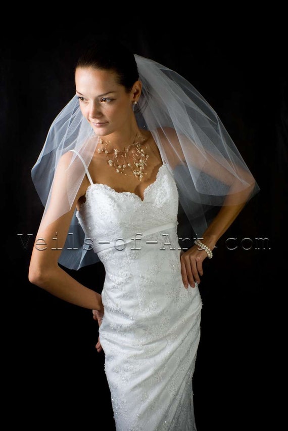 NWT Designer 2 Tier Elbow Length Blusher Veil Style VE215  display picture 1