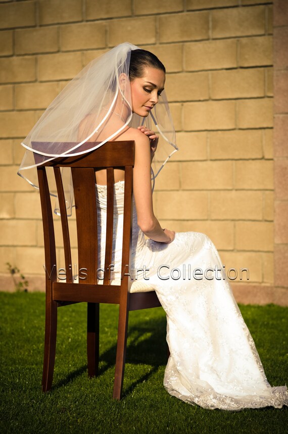 NWT 2T Elbow Bridal Wedding Veil 3/8 display picture 1