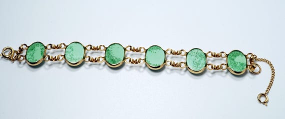 Peking Glass Bracelet, Peking Glass Jewelry, Czec… - image 4