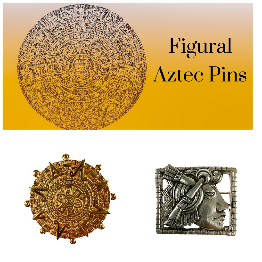Collier Pendentif Calendrier Solaire En Pierre Onyx Beige - Style Maya Aztèque - Occasion