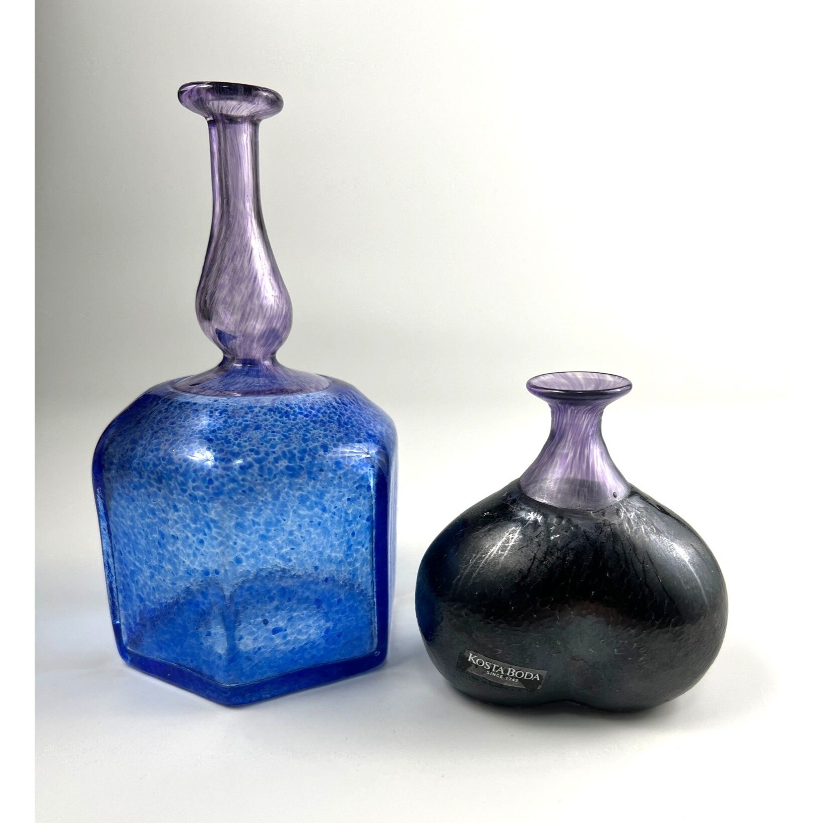 Vintage Bertil Vallien Kosta Boda Vases Bottles Volcano & Antikva