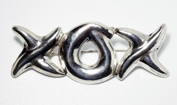 s-l400.jpg “X O X” Silver Brooch display picture 1