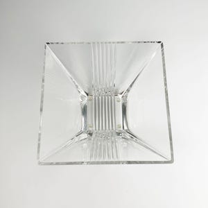 Tiffany & Co Metropolis Art Deco Crystal Bowl | Large Square Glass Dish | Modern Table Console Decor | Luxury Glassware | Gift image 3