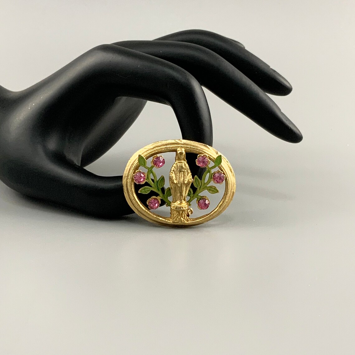 Vintage Religious Pins and Brooches Anne Klein Rhinestone Etsy