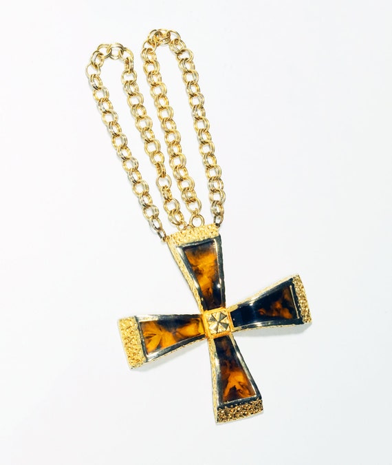 Chunky Necklace Statement, Maltese Cross Necklace,