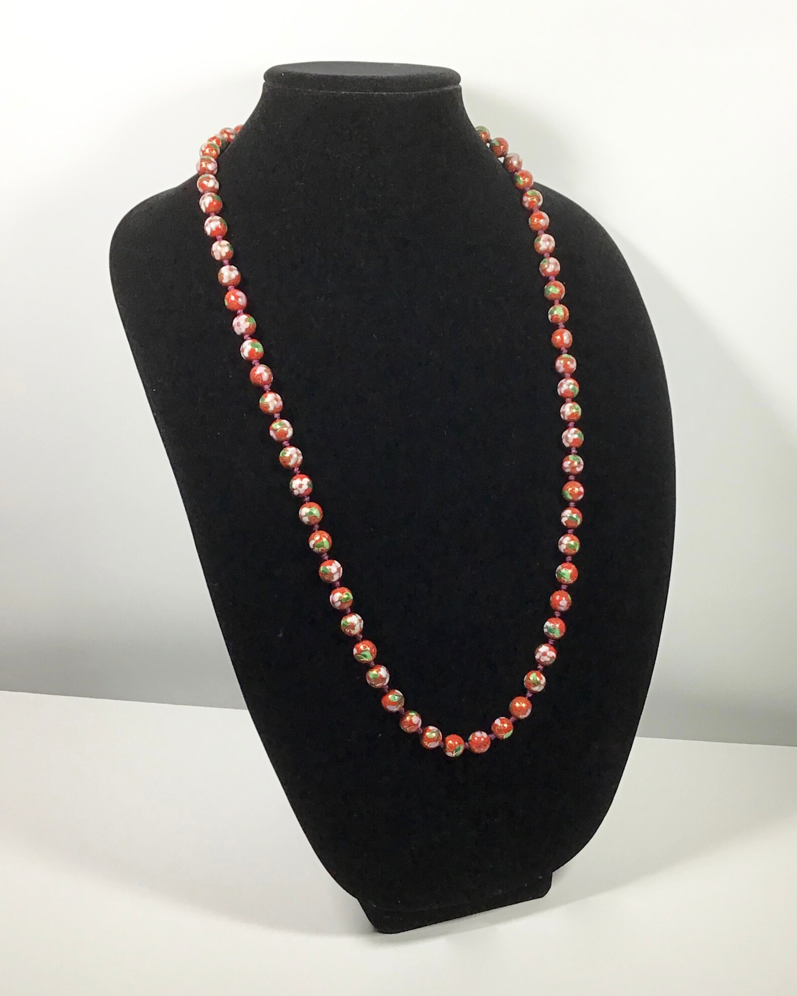 Cloisonne Necklace Cloisonne Jewelry Cloisonne Beads Etsy