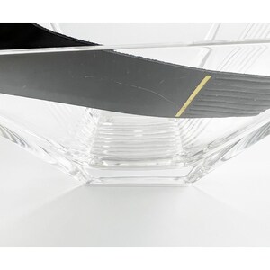 Tiffany & Co Metropolis Art Deco Crystal Bowl | Large Square Glass Dish | Modern Table Console Decor | Luxury Glassware | Gift image 10