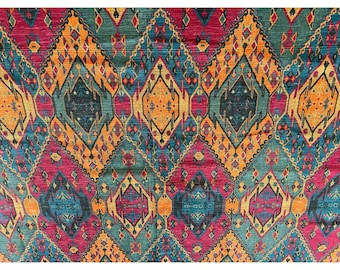Morgan Home Running Bear Velvet Jewel Upholstery Heavyweight Fabric, Geometric Tribal Bohemian Southwestern Aztec Decor, Supply