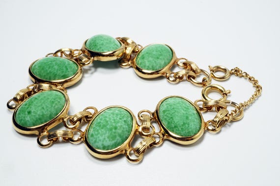 Peking Glass Bracelet, Peking Glass Jewelry, Czec… - image 1