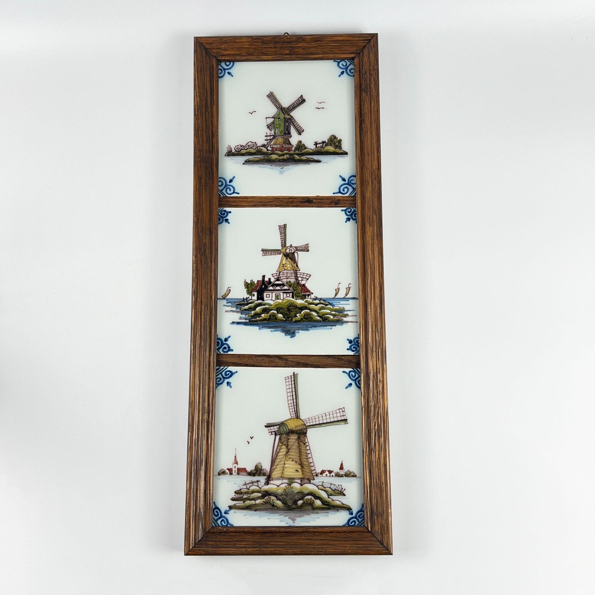 WALL PLATE TICHELAAR MAKKUM BEAUTIFUL DECORATED . Marked