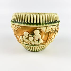 Vintage 1916 Roseville Art Pottery Donatello Ceramic Indoor Flower Pot Planter, American Made, Antique Cherubs, Gardening, Arts & Crafts