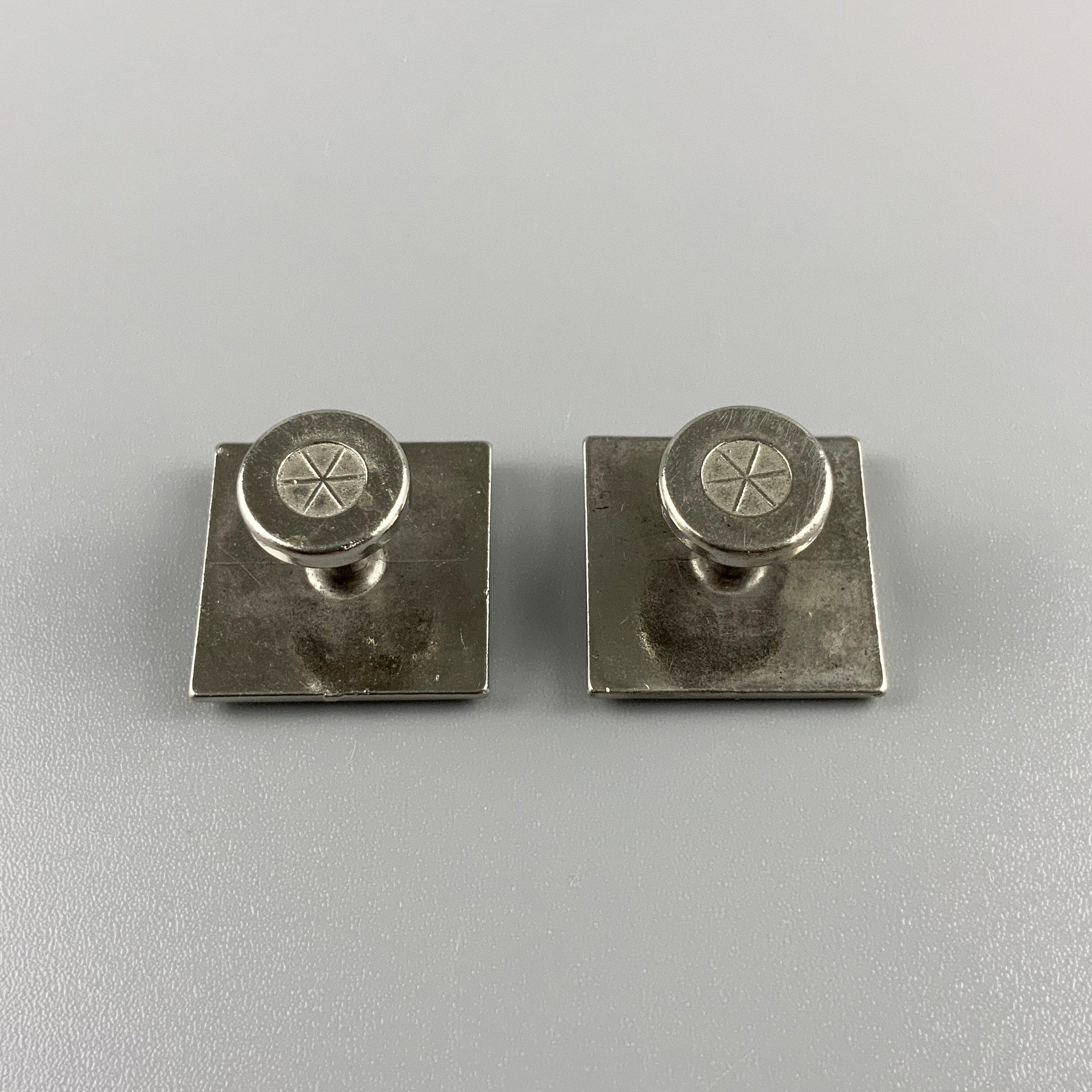 Boutons De Manchette Vintage Matador Torero - Rond Noir Et Argenté - Occasion