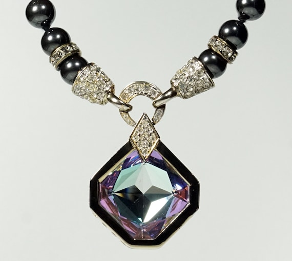 Haute Couture Necklace, Heliotrope Necklace, Vint… - image 1