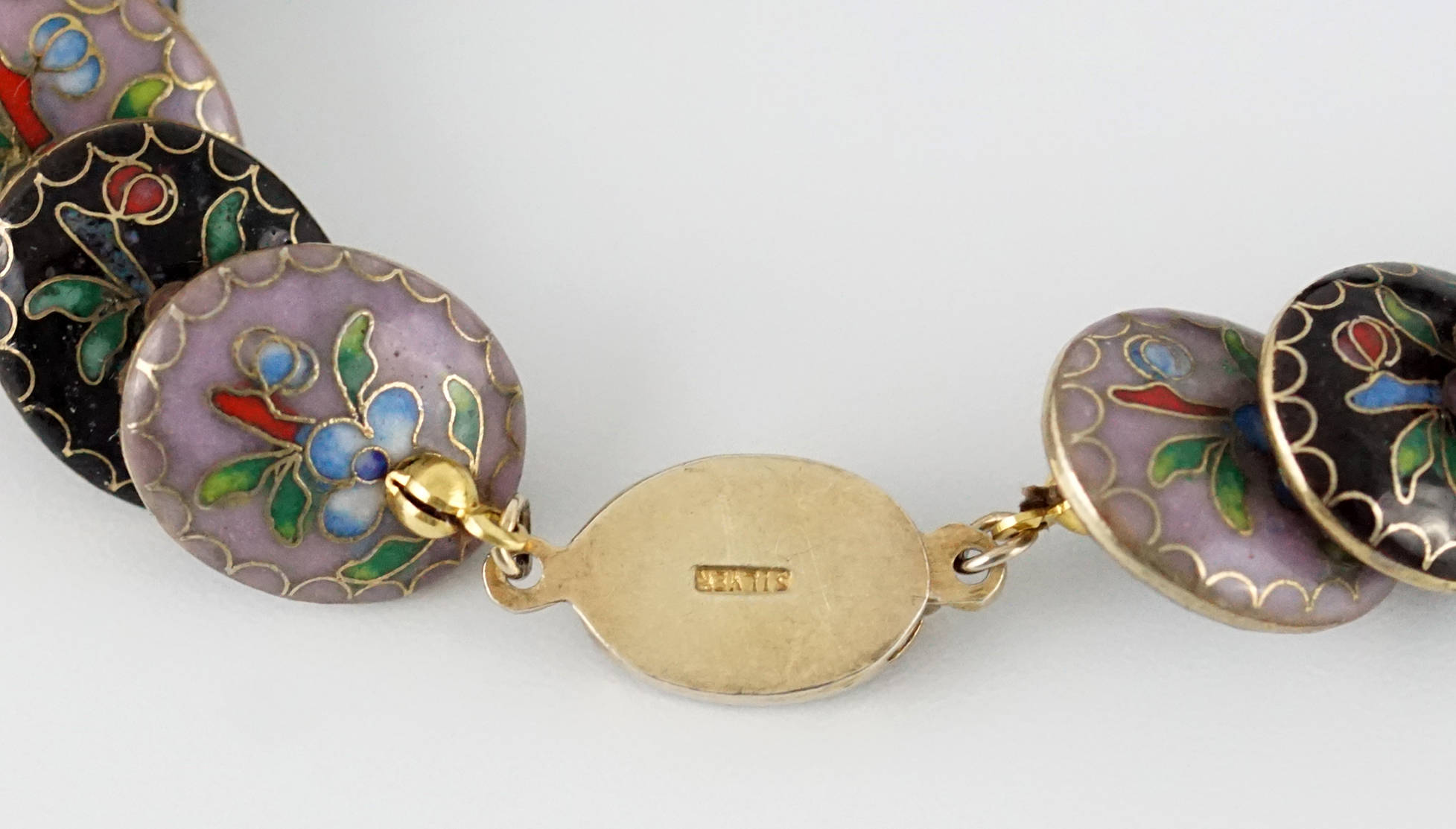 Cloisonne Bead Necklace Cloisonne Necklace Cloisonne Choker Etsy