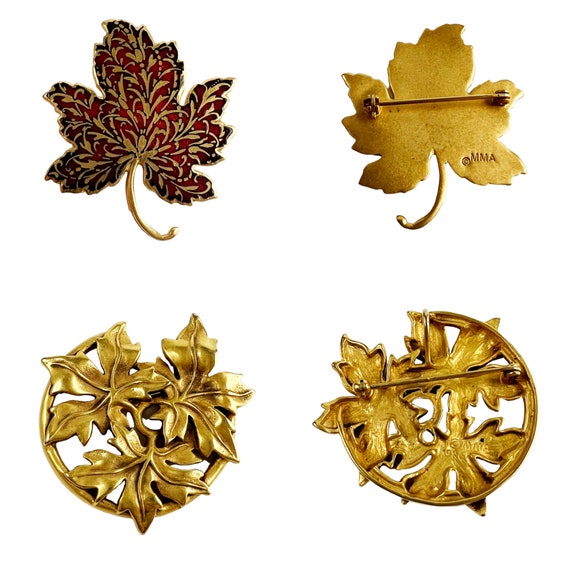 Vintage Metropolitan Museum of Art MMA Leaf Jewelry Leaf Brooch