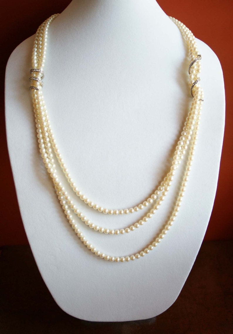 Carolee Necklace Pearl Necklace Multi Strand Pearl Necklace Etsy
