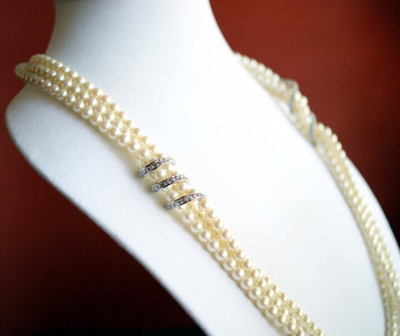 Carolee Pearl Jewelry, Vintage 1990s Carolee Faux… - image 3